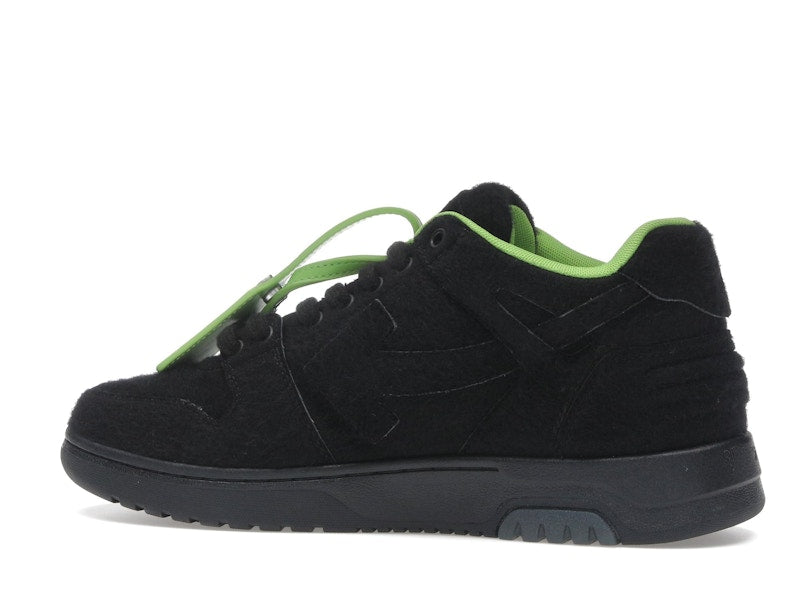 OFF-WHITE Out Of Office "OOO" Low Tops Black Green Wool