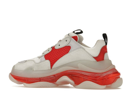 Balenciaga Triple S Clear Sole White Red
