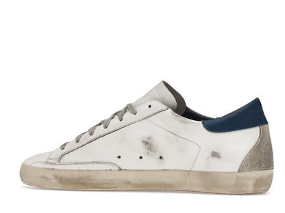 Golden Goose Super-Star White Royal Blue Grey Suede Patch