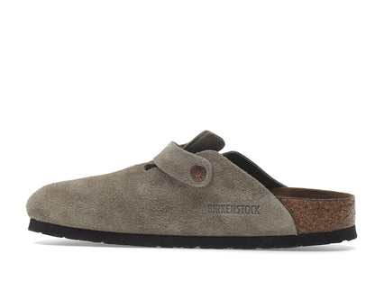 Birkenstock Boston Soft Footbed Suede Taupe (Narrow Fit)