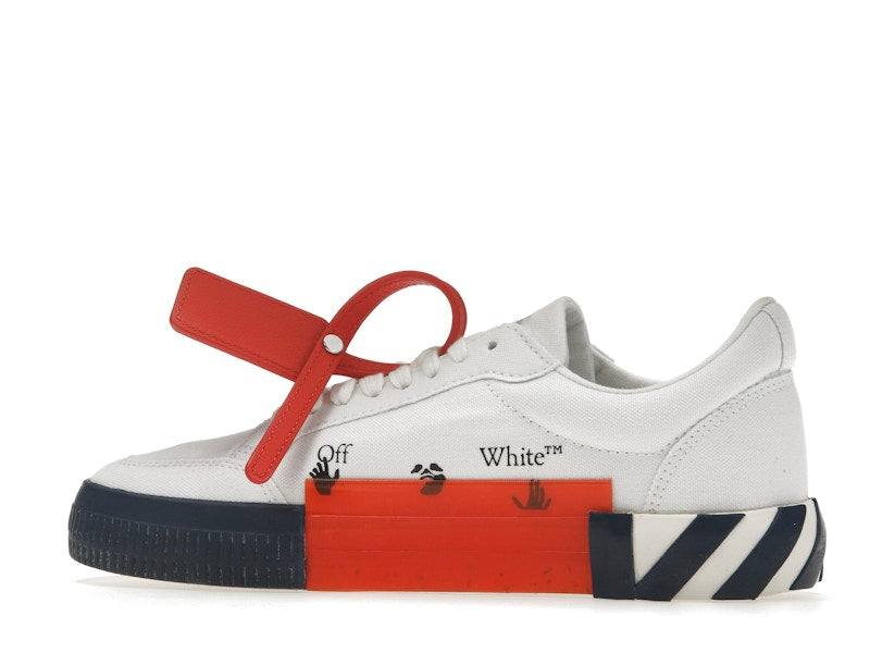 OFF-WHITE Vulcanized Low White Blue Canvas