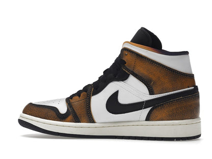 Jordan 1 Mid SE Orange Wear Away