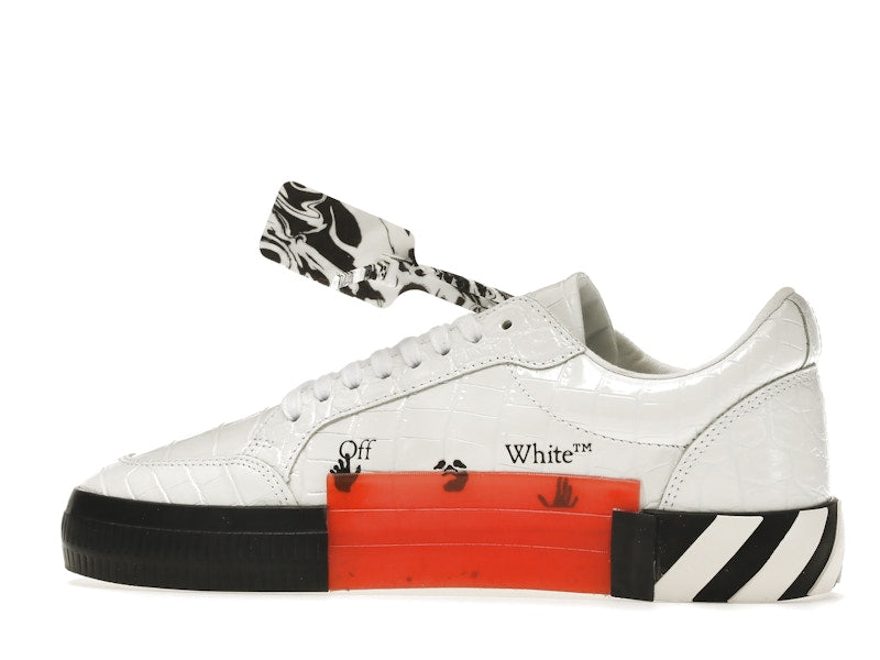 OFF-WHITE Vulc Low Croco Leather White Black