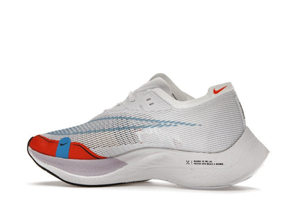 Nike ZoomX Vaporfly Next% 2 White Laser Blue Rush Orange