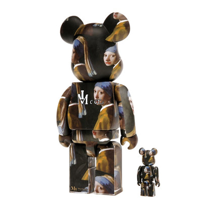 Bearbrick Johannes Vermeer (Girl with a Pearl Earring) 100% & 400% Set