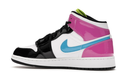 Jordan 1 Mid White Black Cyber Pink (GS)