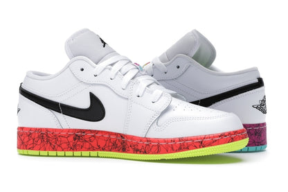 Jordan 1 Low Multi-Color Midsoles White (GS)