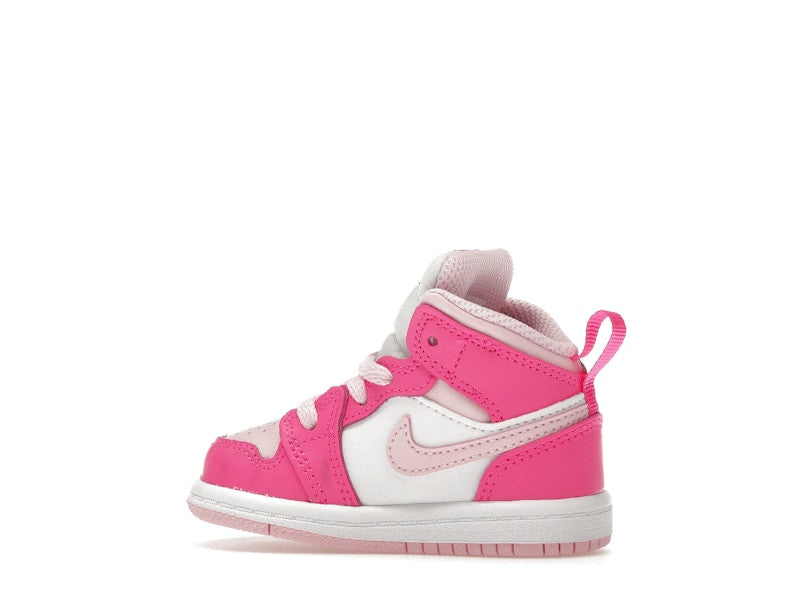 Jordan 1 Mid White Fierce Pink (TD)