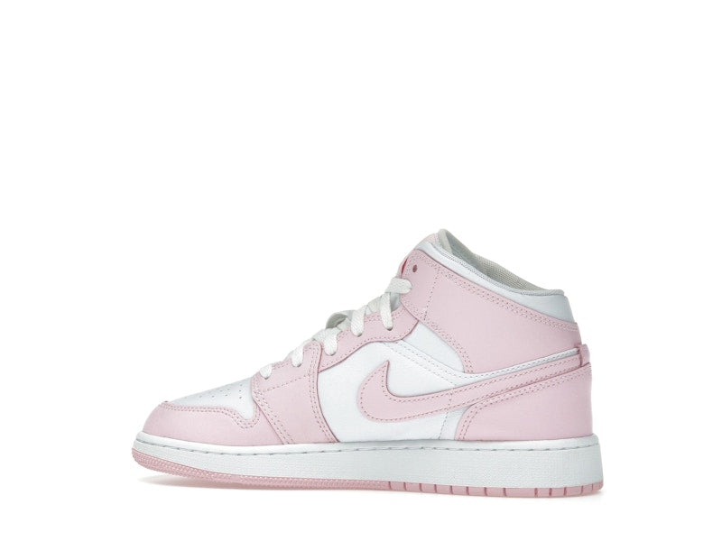 Jordan 1 Mid Pink Foam Fire Red (GS)
