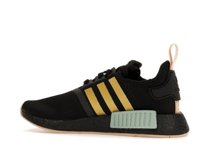 adidas NMD R1 Black Gold Metallic Halo Amber (Women's)