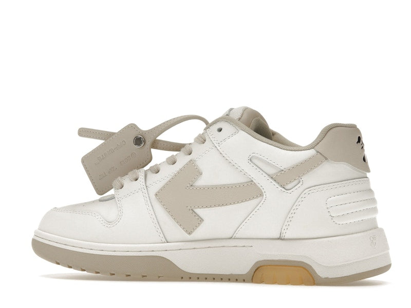 OFF-WHITE Out Of Office OOO Low Tops White Beige