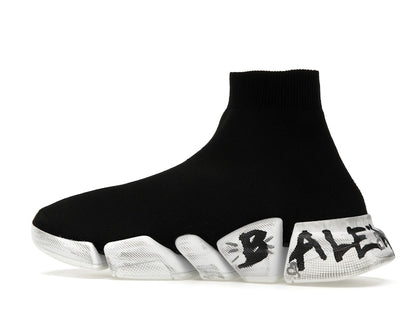 Balenciaga Speed 2.0 Graffiti Recycled Knit Black (Women's)