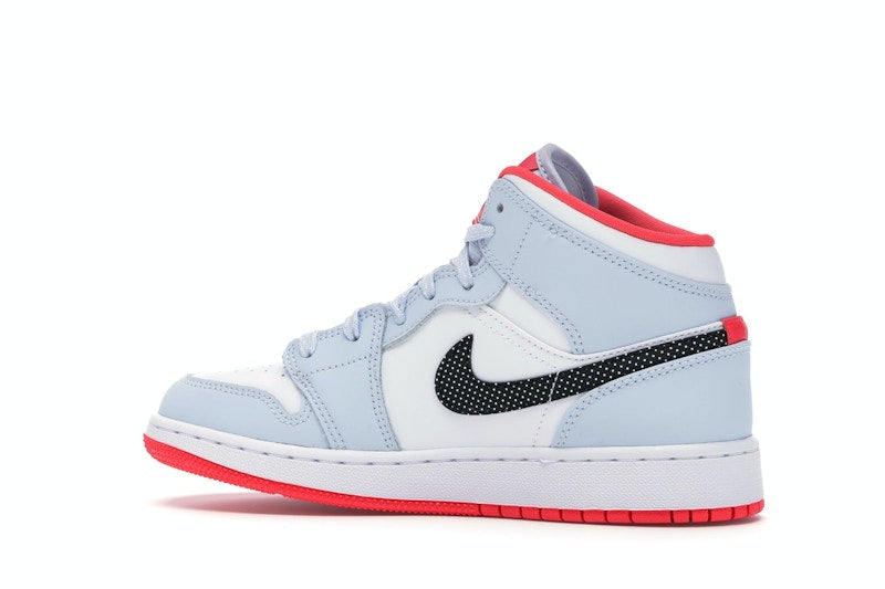Jordan 1 Mid Half Blue Polka Dot Swoosh (GS)