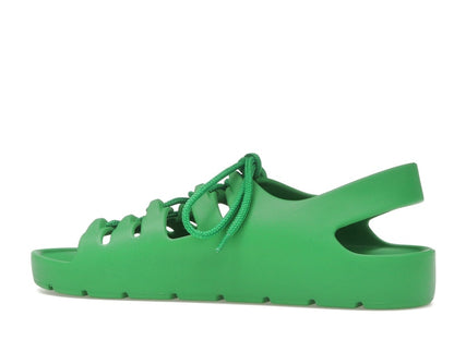 Bottega Veneta Jelly Lace Up Sandal Green