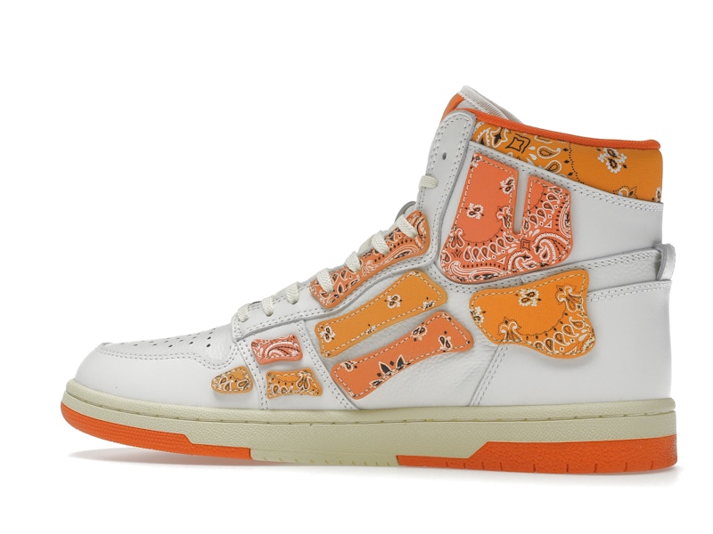 AMIRI Skel Top Hi Bandana White Orange