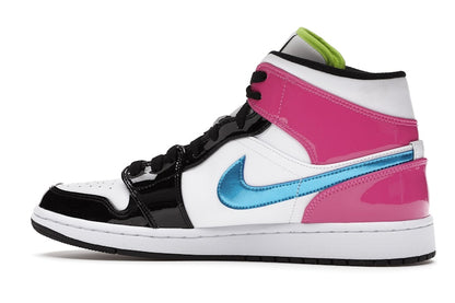 Jordan 1 Mid White Black Cyber Pink