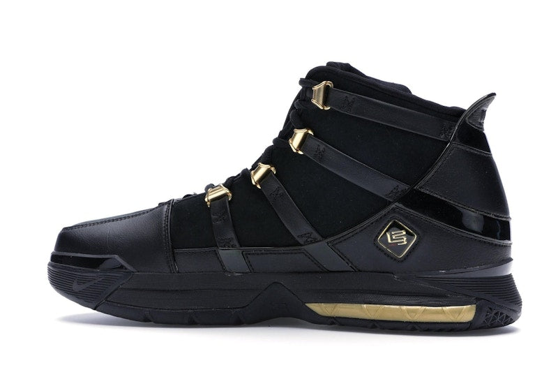 Nike LeBron Zoom 3 Black Metallic Gold