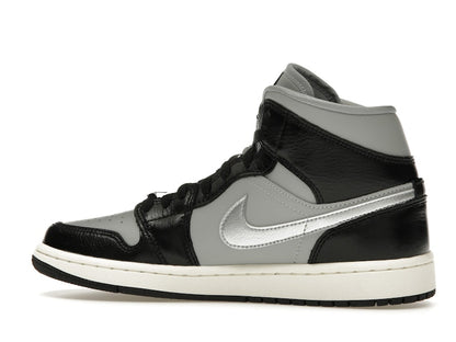 Jordan 1 Mid SE Black Metallic Silver (Women's)