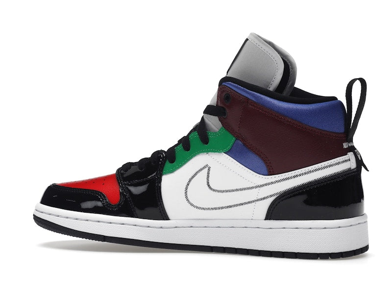 Jordan 1 Mid SE Black White Multi-Color (Women's)