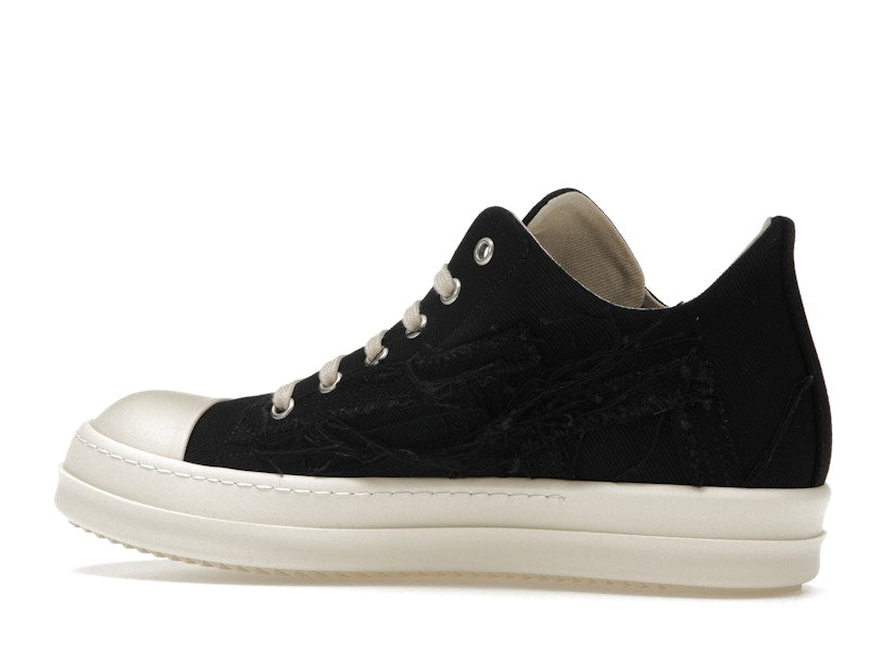 Rick Owens DRKSHDW Slashed Low Sneaks Black Milk