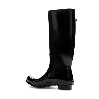 Hunter Original Tall Gloss Rain Boots Black (Women's)