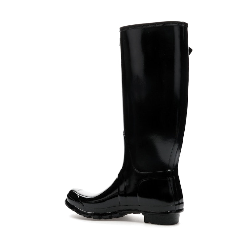 Hunter Original Tall Gloss Rain Boots Black (Women's)
