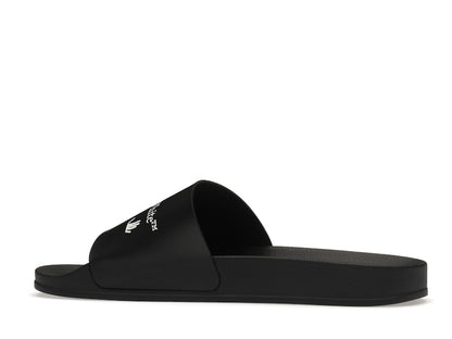 OFF-WHITE Drowning Man Logo Slides Black White FW21