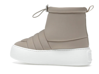 Roger Vivier Viv' Winter Puffy Ankle Boots Beige Crystal Buckle (Women's)