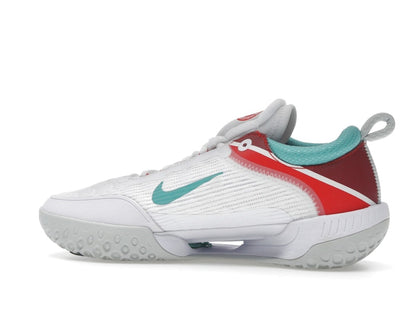 Nike Court Zoom NXT HC White Light Silver Habanero Red Washed Teal (Women's)