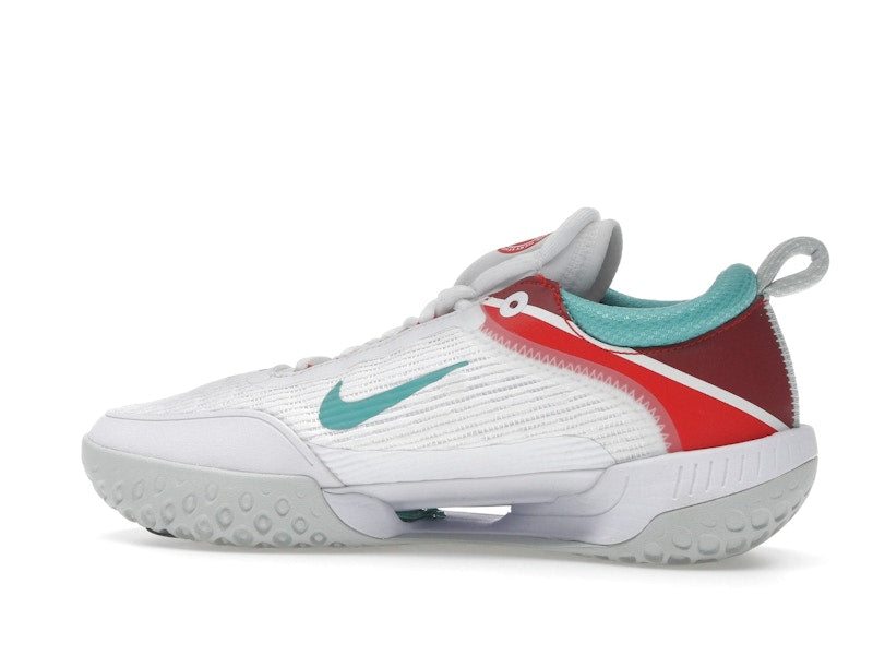 Nike Court Zoom NXT HC White Light Silver Habanero Red Washed Teal (Women's)
