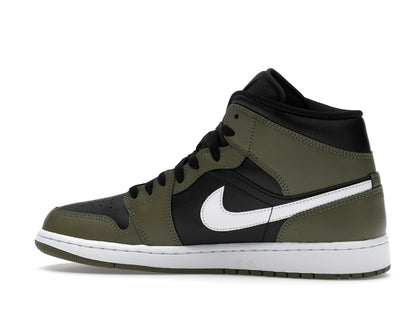 Jordan 1 Mid Black White Olive