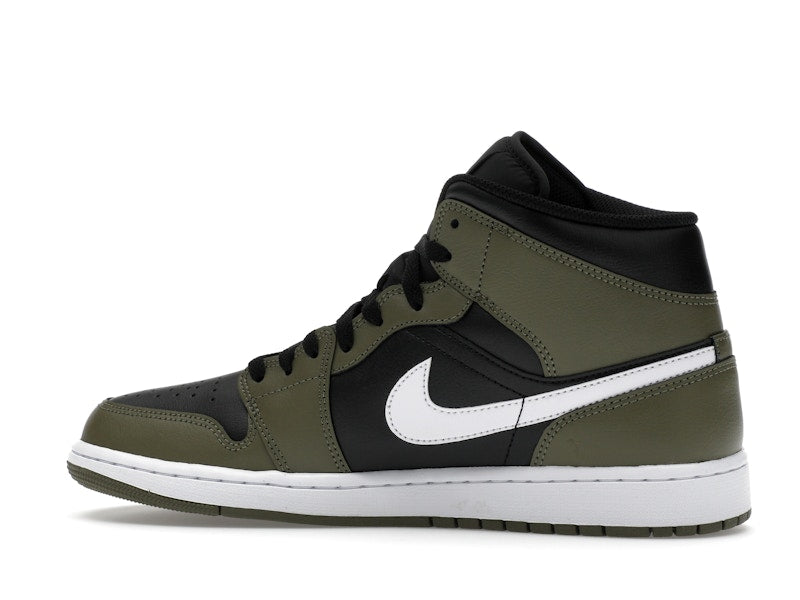 Jordan 1 Mid Black White Olive