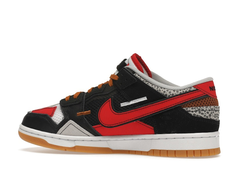 Nike Dunk Low Scrap Black Grey University Red