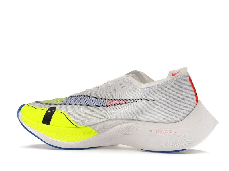 Nike ZoomX Vaporfly Next% 2 White Volt Racer Blue