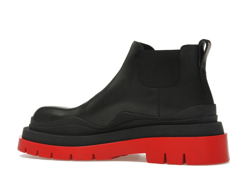 Bottega Veneta Tire Ankle Chelsea Boot Black Red (Women's)