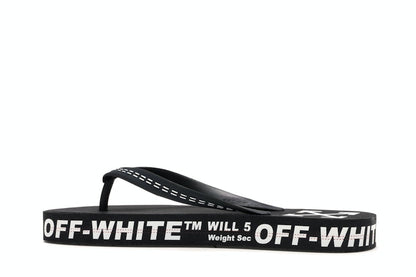 Off-White Logo Typographic Flip Flop Black SS20