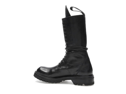 Rick Owens Army Laced Boot Black