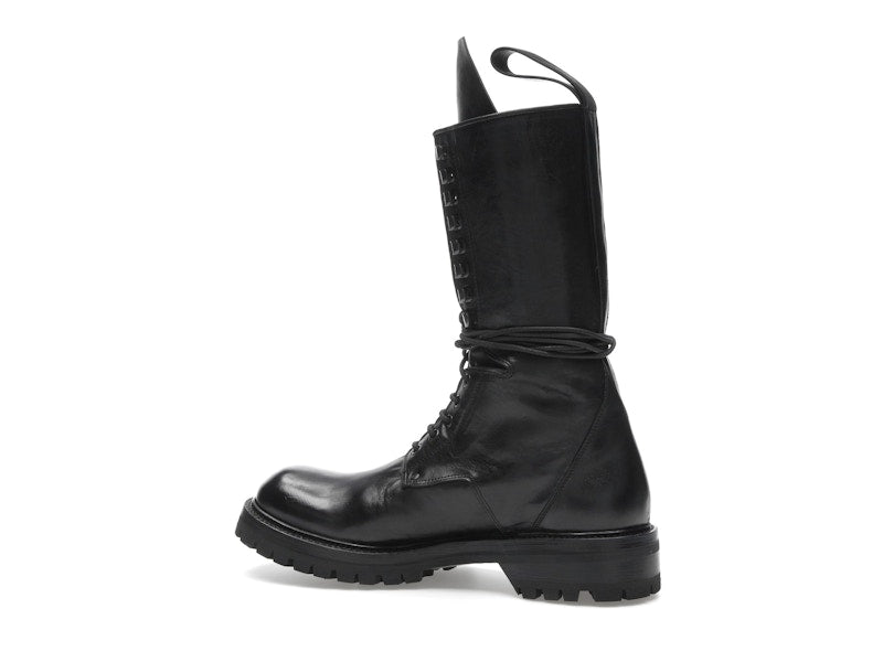 Rick Owens Army Laced Boot Black