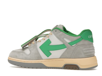 OFF-WHITE Out Of Office OOO Low Tops Light Grey Green