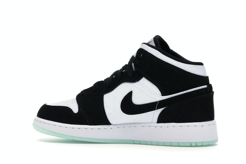 Jordan 1 Mid White Black Teal Tint (GS)