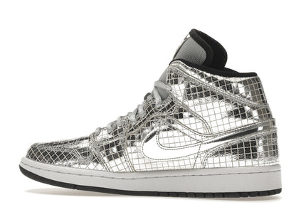 Jordan 1 Mid SE Disco Metallic Silver (Women's)