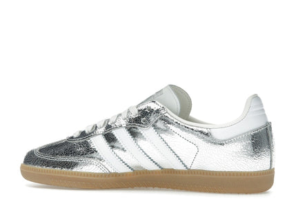 adidas Samba OG Silver Metallic Cracked Leather (Women's)