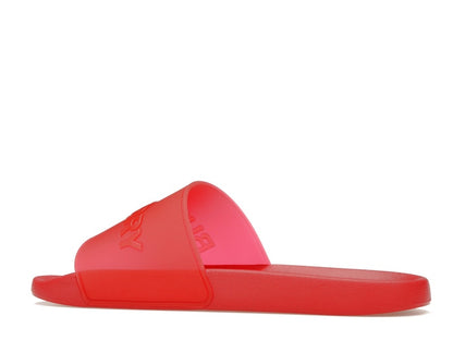 Burberry Embossed Logo Slides Bright Red