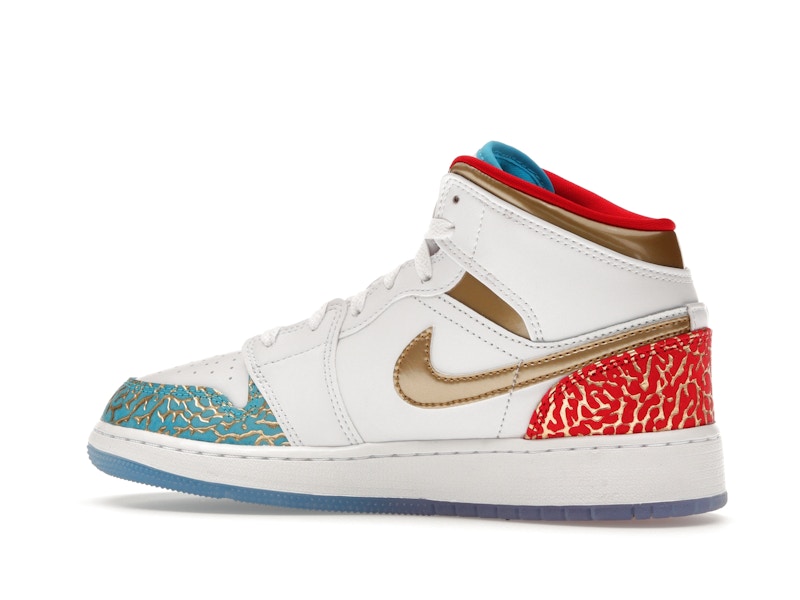 Jordan 1 Mid Sneaker School NC to Chicago (GS)