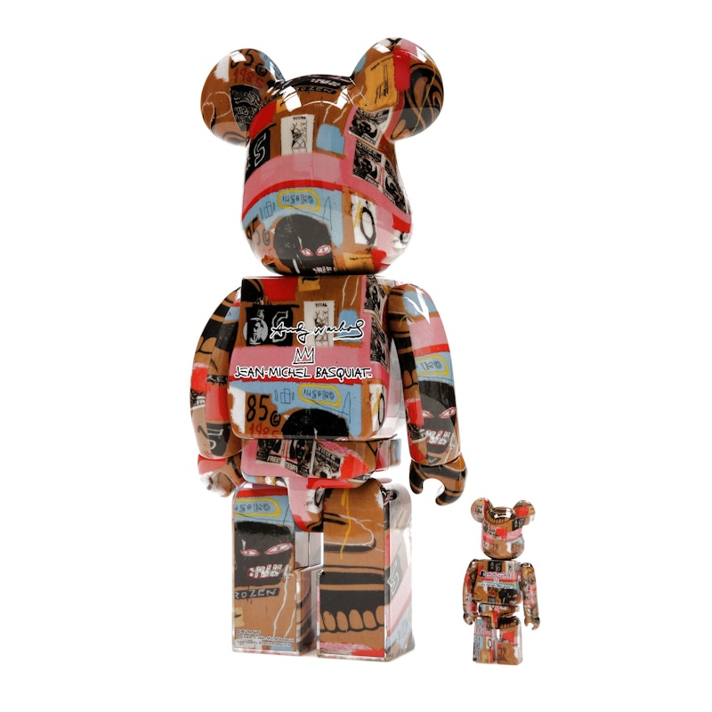 Bearbrick Andy Warhol x JEAN-MICHEL BASQUIAT #2 100% & 400% Set
