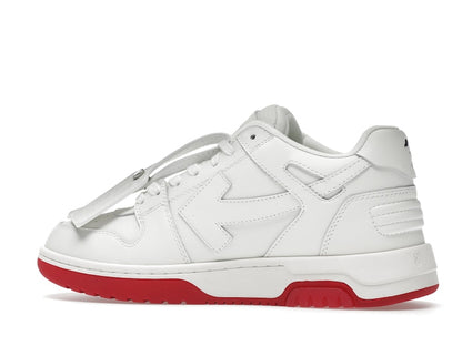 OFF-WHITE Out Of Office "OOO" Low Tops For Walking White White Red SS22