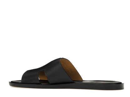 Hermes Izmir Sandal Noir Smooth Calfskin Leather