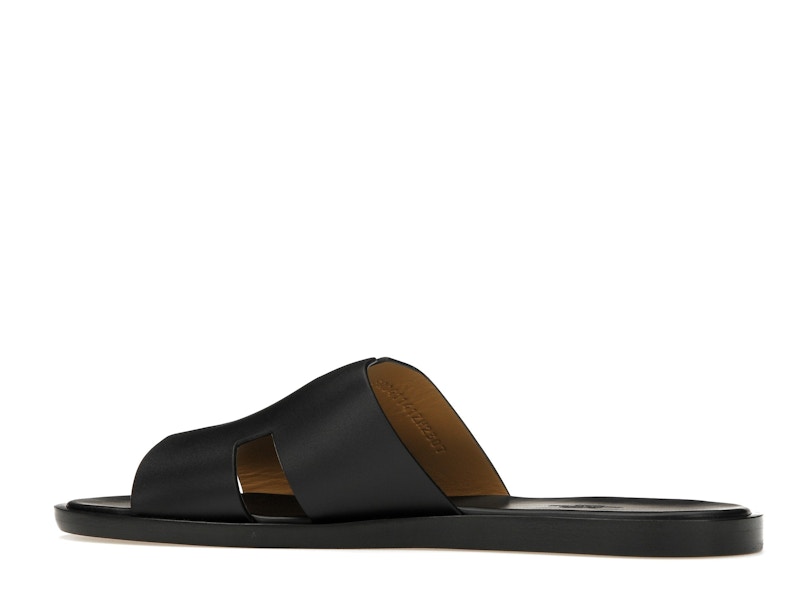 Hermes Izmir Sandal Noir Smooth Calfskin Leather