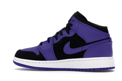 Jordan 1 Mid Black Dark Concord (GS)