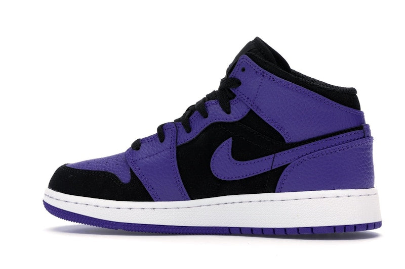 Jordan 1 Mid Black Dark Concord (GS)